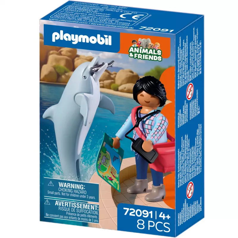 PLAYMOBIL 72091 Animals & Friends Zoo dolfijn en bezoekers
