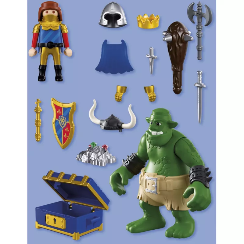 PLAYMOBIL Knights 72116 Troll met Leeuwenridder-schat