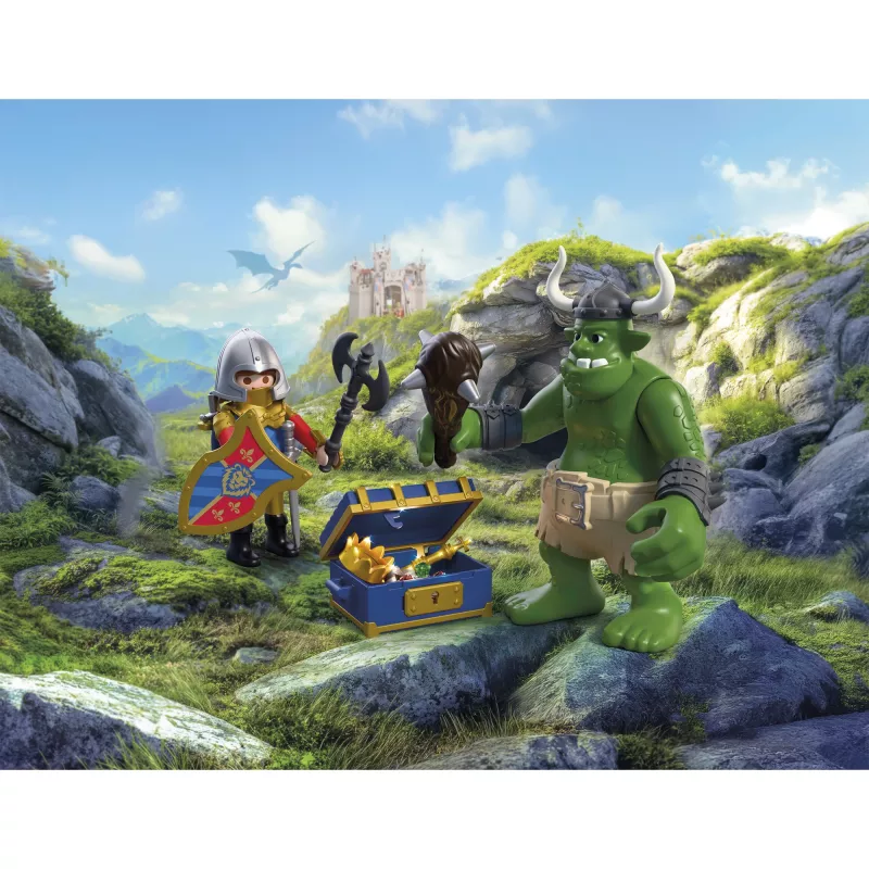 PLAYMOBIL Knights 72116 Troll met Leeuwenridder-schat