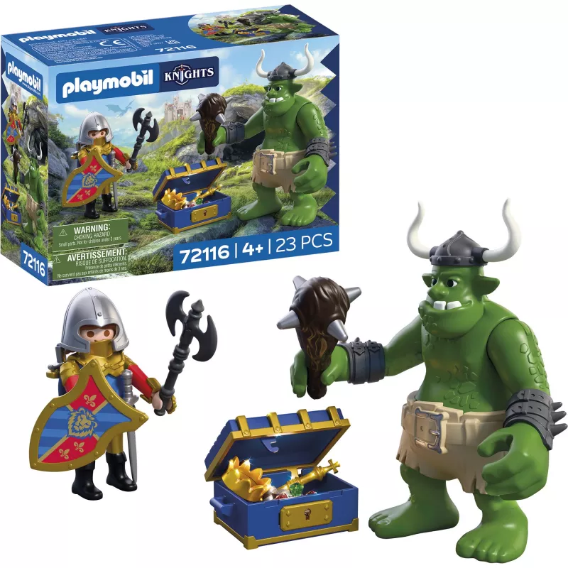 PLAYMOBIL Knights 72116 Troll met Leeuwenridder-schat