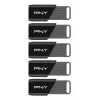 PNY Attaché X USB-flashdrive 64 GB USB 3.2 Gen 1 multiverpakking van 5 (P-FD64GX5ATTX-EF)