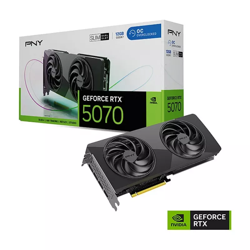PNY GeForce RTX 5070 Slim OC 12GB GDDR7 grafische kaart