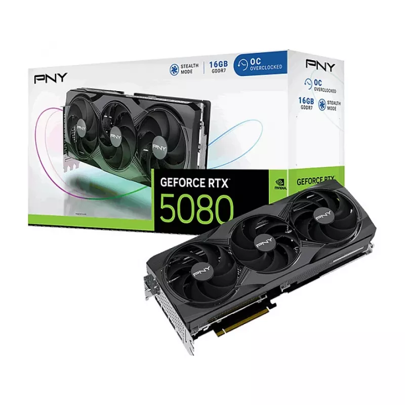 PNY GeForce RTX 5080 OC grafische kaart - GeForce RTX 5080