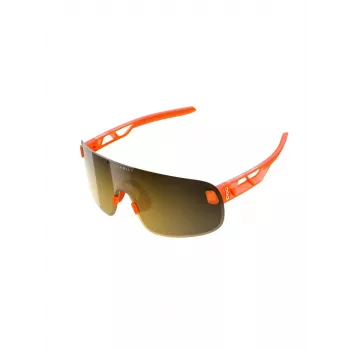 POC Elicit fietsbril - Fluo Orange / Violet-Silver Mirror