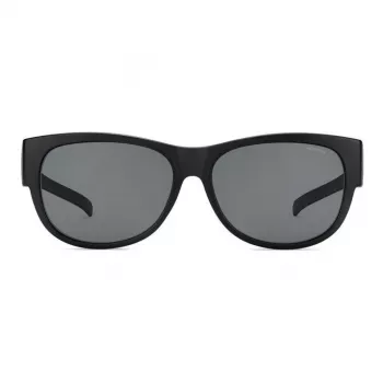 POLAROID ANCILLARIES PLD9004SDL5 unisex zonnebril - zwart montuur, grijze gepolariseerde glazen, vierkante vorm