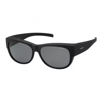 POLAROID ANCILLARIES PLD9004SDL5 unisex zonnebril - zwart montuur, grijze gepolariseerde glazen, vierkante vorm