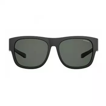 POLAROID ANCILLARIES PLD9010S003 unisex rechthoekige zonnebril - zwart/grijs - gepolariseerd UV400