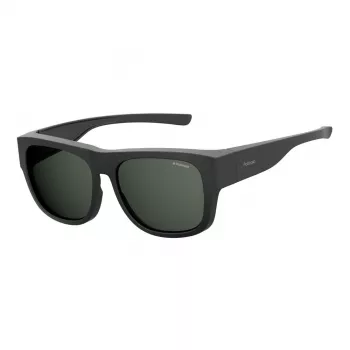 POLAROID ANCILLARIES PLD9010S003 unisex rechthoekige zonnebril - zwart/grijs - gepolariseerd UV400