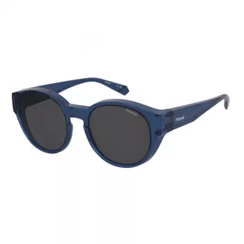 Polaroid Ancillaries PLD9017SPJP unisex vierkante piloot zonnebril - zwart montuur, grijze gepolariseerde glazen