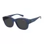 Polaroid Ancillaries PLD9019SPJP unisex vierkante zonnebril - gepolariseerde grijze glazen zwart montuur