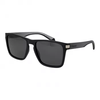 POLAROID PLD2139S56O6W Unisex rechthoekige zonnebril - Havana montuur, bruine gepolariseerde glazen, 56/18/140 mm