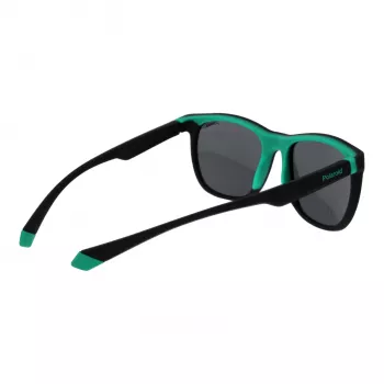 POLAROID PLD2140S543OL unisex vierkante zonnebril - Havana acetaat montuur, groene gepolariseerde polycarbonaatglazen, UV400-bescherming