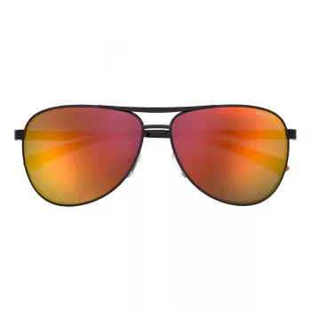 POLAROID PLD2160GSX807 heren gepolariseerde zonnebril - zwart montuur grijze glazen 62mm