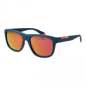 POLAROID PLD2163S545BF unisex vierkante zonnebril - Havana propionaat montuur - bruine gepolariseerde polycarbonaatglazen - 54/18/145 mm
