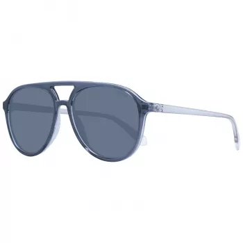 POLAROID PLD4162S5609V unisex vierkante zonnebril - zwart montuur grijs gepolariseerd glas 56/16/145 mm