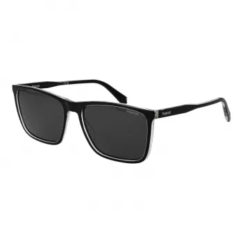 Polaroid PLD4180S587C5 heren Havana bruin hoekige zonnebril met bruine gepolariseerde glazen