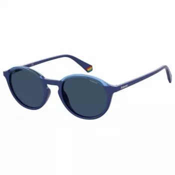 POLAROID PLD6125S-PJP unisex pilot zonnebril - zwart montuur, grijze gepolariseerde glazen, 50 mm
