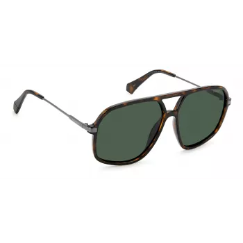 Polaroid PLD6182/S unisex zonnebril - havana schildpadmontuur, bruine gepolariseerde glazen, 59 mm