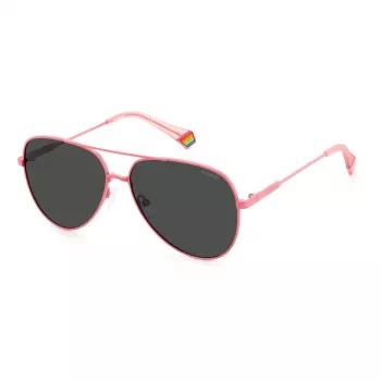 POLAROID PLD6187S35J unisex rechthoekige zonnebril - gepolariseerde polycarbonaatglazen - 60/14/145 mm