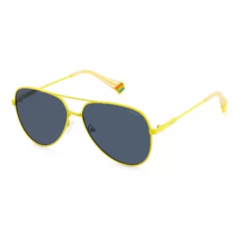 POLAROID PLD6187S40G unisex vierkante zonnebril - havanna montuur groen gepolariseerde lens 60mm