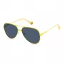POLAROID PLD6187S40G unisex vierkante zonnebril - havanna montuur groen gepolariseerde lens 60mm