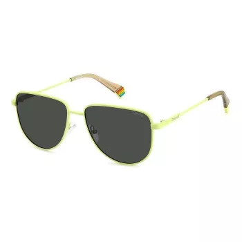 Polaroid PLD6196SX4ANF Unisex zonnebril - zwart vierkant montuur met grijze gepolariseerde TAC-glazen 56/18/145 mm