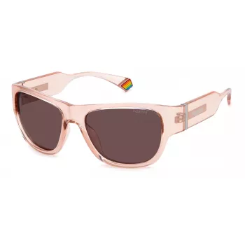 Polaroid PLD6197S zonnebril unisex havanna montuur groene gepolariseerde lens 55 mm