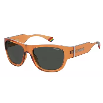Polaroid PLD6197SMCL7Q unisex rechthoekige zonnebril - Havana/bruin - gepolariseerd UV400