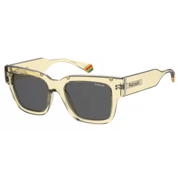 POLAROID PLD6198SXMC40 unisex rechthoekige zonnebril - Havana/bruin - 52/18/140 mm