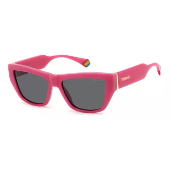 POLAROID PLD6210SXMU1 dames gepolariseerde zonnebril Havana bruin verloop 55mm
