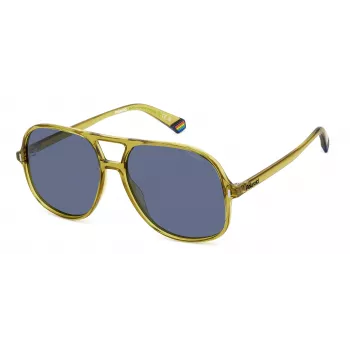 POLAROID PLD6217S40G unisex zonnebril - zwart montuur, grijze gepolariseerde glazen, 57 mm