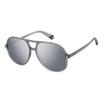 POLAROID PLD6217SRIW unisex zonnebril - zwart montuur, grijze gepolariseerde glazen, 57 mm