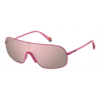 POLAROID PLD6222SMU1 unisex zonnebril - gepolariseerd vierkant montuur zwart/grijs