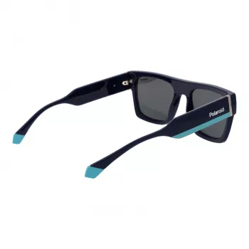 Polaroid PLD6224SX54PJ unisex zonnebril - zwart montuur, grijze gepolariseerde glazen, 54 mm