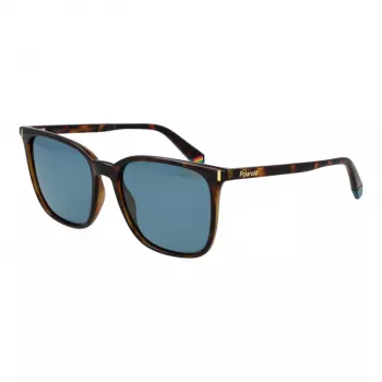 POLAROID PLD6226S54086 dameszonnebril havana bruin rechthoekig gepolariseerd 54 mm