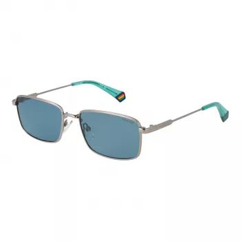 Polaroid PLD6227SX566L unisex zonnebril havanna vierkant montuur groene gepolariseerde lens 56mm