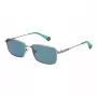Polaroid PLD6227SX566L unisex zonnebril havanna vierkant montuur groene gepolariseerde lens 56mm