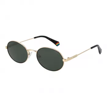 POLAROID PLD6228SX532M unisex rechthoekige zonnebril - bruin Havana montuur, bruine gepolariseerde glazen, 53 mm
