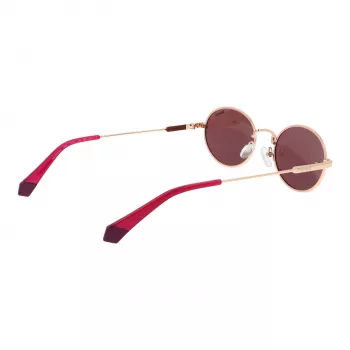 Polaroid PLD6228SX53LT unisex rechthoekige zonnebril - havanna montuur, bruine gepolariseerde glazen - 53 mm