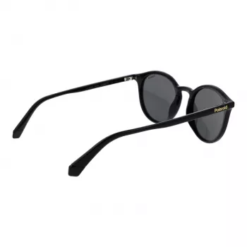 POLAROID PLD6233S51807 unisex vierkante zonnebril - zwart montuur grijze gepolariseerde lens 51 mm