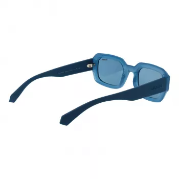 Polaroid PLD6239SX51MV unisex rechthoekige zonnebril - zwart montuur grijze glazen 51mm