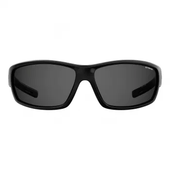 POLAROID PLD7029S807 unisex sport zonnebril - gepolariseerde grijze glazen - zwart montuur