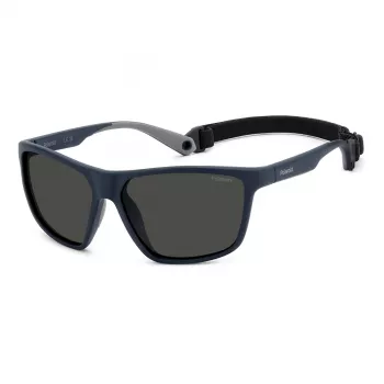 POLAROID PLD7040SFLL herenzonnebril - zwart montuur, grijze gepolariseerde glazen, 59 mm