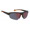 Polaroid PLD7048S8LZG6 unisex pilot zonnebril - grijze glazen, zwart montuur