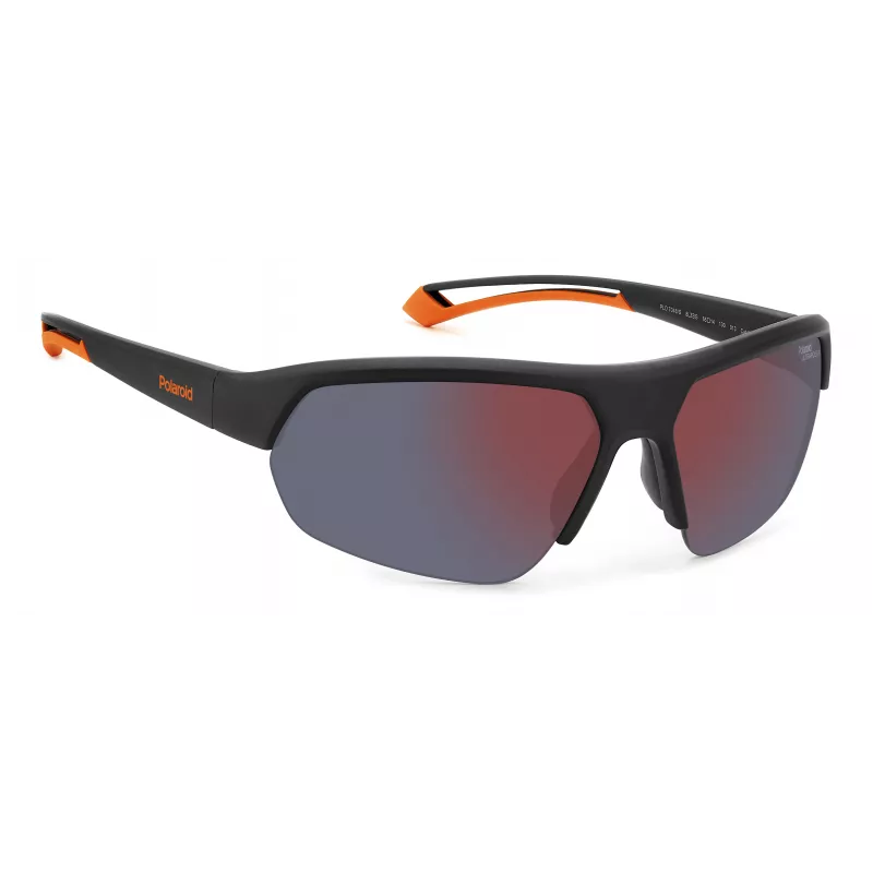 Polaroid PLD7048S8LZG6 unisex pilot zonnebril - grijze glazen, zwart montuur