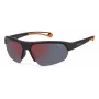 Polaroid PLD7048S8LZG6 unisex pilot zonnebril - grijze glazen, zwart montuur