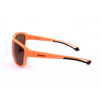 POLAROID PLD7049S2M5 unisex sport zonnebril - mat zwart montuur, grijze gepolariseerde glazen