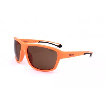POLAROID PLD7049S2M5 unisex sport zonnebril - mat zwart montuur, grijze gepolariseerde glazen