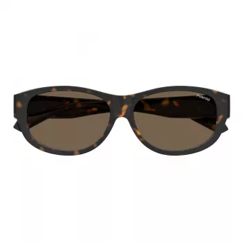 Polaroid PLD9020S086 unisex zonnebril Havana vierkant kunststof montuur bruin gepolariseerd glas