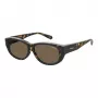 Polaroid PLD9020S086 unisex zonnebril Havana vierkant kunststof montuur bruin gepolariseerd glas